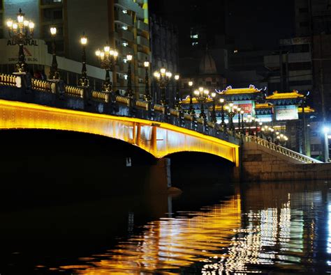 jones bridge at night|The Renovated Jones Bridge at Night .